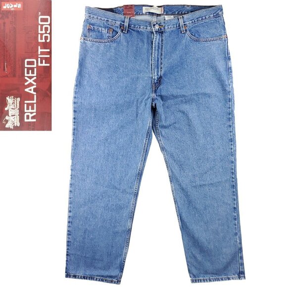 Levi's 550 Relaxed Fit Jeans Tapered Medium Wash Men's "42x30" Real 40x30 NWT - Picture 1 of 10